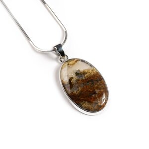 Red Moss Agate Necklace Natural Designer Gemstone 16 42cm