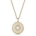 Click to view product details and reviews for Rox Boho Gold Vermeil Plated Long Disc Pendant.
