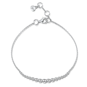 Rox Orbit Beaded Silver Bracelet