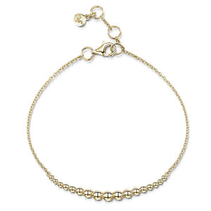 Rox Orbit Gold Vermeil Plated Beaded Silver Bracelet