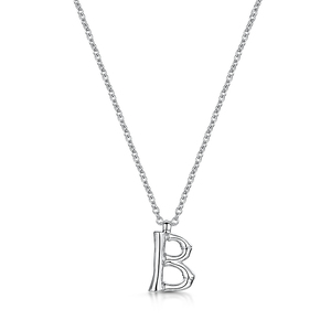 Rox Bamboo Sterling Silver Letter B Pendant