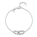 Click to view product details and reviews for Rox Cane Silver Oval Linked Bracelet.