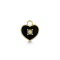 Click to view product details and reviews for Rox Lox Diamond Black Enamel Heart S.