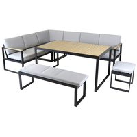 Polywood And Extrusion Corner Sofa Aluminium Lounge Dining Set