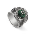 Click to view product details and reviews for Gucci Garden Snake And Resin Aged Silver Ring.