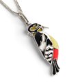 Click to view product details and reviews for Great Spotted Woodpecker Bird Necklace In Silver And Amber 16 42cm.