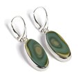 Click to view product details and reviews for Slim Oval Royal Imperial Jasper Earrings Natural Designer Gemstones Default Title.