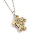 Click to view product details and reviews for Miniature Sea Turtle Tortoise Necklace In Silver And Natural Abalone 16 40cm.