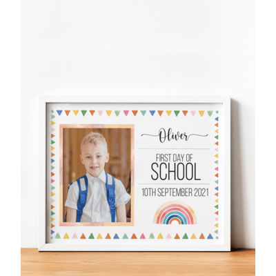 First Day At School Personalised Photo Picture Gift