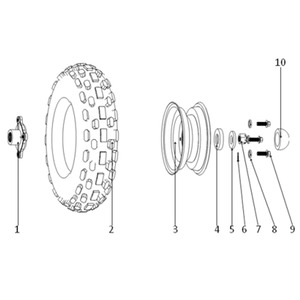 Funbikes Xtrax Sport 125cc Quad Bike Rear Wheel Nut Split Pin