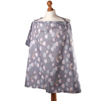 Palm and Pond Breastfeeding Cover - Cute Cloud Grey