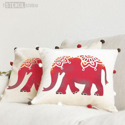 Indian Elephant Stencil - S - A x B  23.2 x 16.5cm (9.1 x 6.5 inches)