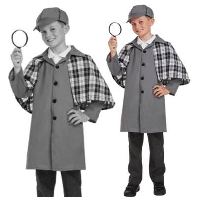 Boys Sherlock Holmes Fancy Dress Costume To Fit Ages 7-9 Years - Medium / 7-9 Years (U36 776)