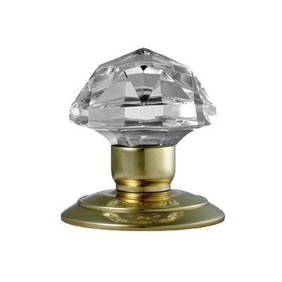 Carlisle Brass Facetted Glass Mortice Door Knobs, Polished Brass - GK001/BP (sold in pairs) POLISHED BRASS