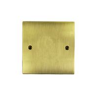 M Marcus Electrical Elite Flat Plate Single Section Blank Plate, Antique Brass - T91.931 ANTIQUE BRASS