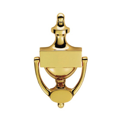 Carlisle Brass Victorian Urn Door Knocker (152.5mm OR 196mm), Polished Brass - M38B POLISHED BRASS - SMALL 152.5mm