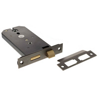 Atlantic Horizontal Bathroom Lock (6 Inch), Distressed Silver - ALKHZBDS DISTRESSED SILVER - 6 INCH