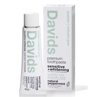 Davids Travel Size Premium Toothpaste &pipe; Sensitive + Whitening &pipe; nano-hydroxyapatite &pipe; Peppermint