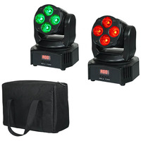 FUSION40 LED Moving Head Set Complete with 2 Lights and Bag 36W RGBW