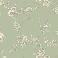 Chinoise Wallpaper Sage Green World of Wallpaper E100336AH