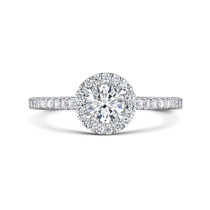 Brilliant Cut Diamond Halo Ring 085cts