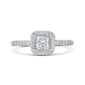 Click to view product details and reviews for Princess Cut Diamond Halo Ring 086cts.