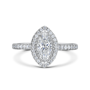Marquise Cut Diamond Halo Ring 110cts