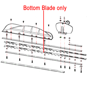 Gardencare Hedge Trimmer Bottom Blade Gcgjb25s0602 00