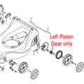 Click to view product details and reviews for Mountfield Left Pinion Gear 322570136 0.