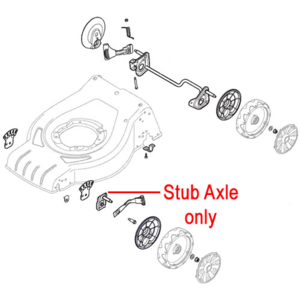 Mountfield Lawnmower Wheel Stub Axle 381005141 0