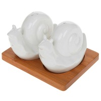 Joe Davies White Bamboo Snails Cruet Set