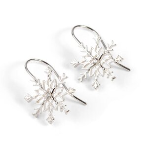 Snowflake Hook Earrings In Silver Default Title