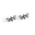 Click to view product details and reviews for Miniature Bumble Bee Stud Earrings In Silver Default Title.