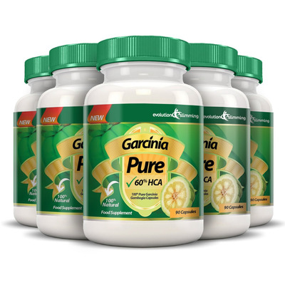 Garcinia Pure 100% Pure Garcinia Cambogia 1000mg 60% HCA - 6 Month Supply (5 Plus 1 Free)