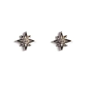 Star Burst Stud Earrings In Silver Default Title
