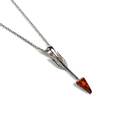 Click to view product details and reviews for Arrow Necklace In Silver And Cognac Amber Cognac 16 42cm.