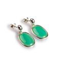Click to view product details and reviews for Pastel Green Single Drop Earrings Set In Silver Default Title.