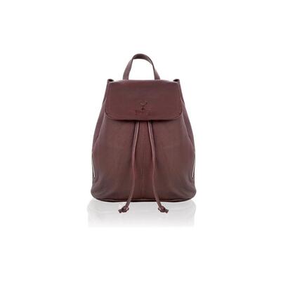 Woodland Leather Women’s Small Leather Rucksack / Backpack - Wine
