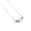 Click to view product details and reviews for Delicate Single Stone Necklace In Silver And Pearl Default Title.