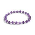 Click to view product details and reviews for Stretch Bead Bracelet In Silver And Amethyst Default Title.
