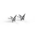 Click to view product details and reviews for Miniature Butterfly Stud Earrings In Silver Default Title.