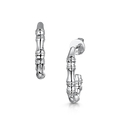 Click to view product details and reviews for Rox Cane Silver Oval Hoop Earrings.