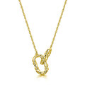 Click to view product details and reviews for Rox Cane Yellow Oval Linked Necklace.