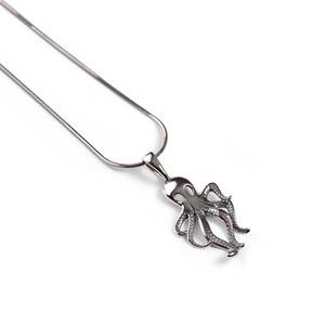 Silver Octopus Necklace 16 42cm