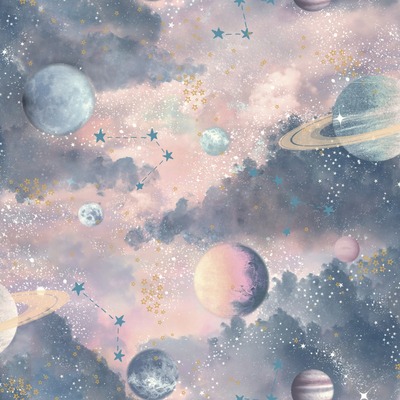 Glitter Planets Wallpaper Pink / Multi Arthouse 292900