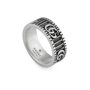 Gucci Gg Marmont Aged Silver Ring