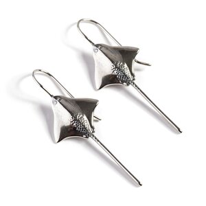 Stingray Hook Earrings In Silver Default Title