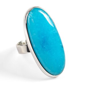 Exquisite Hemimorphite Adjustable Ring Natural Designer Gemstone Default Title