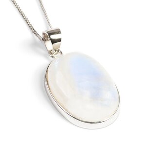 Rainbow Moonstone Gemstone Necklace Natural Designer Gemstone 16 42cm