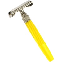 Vintage English Gillette Quick Twist Safety Razor Yellow Handle